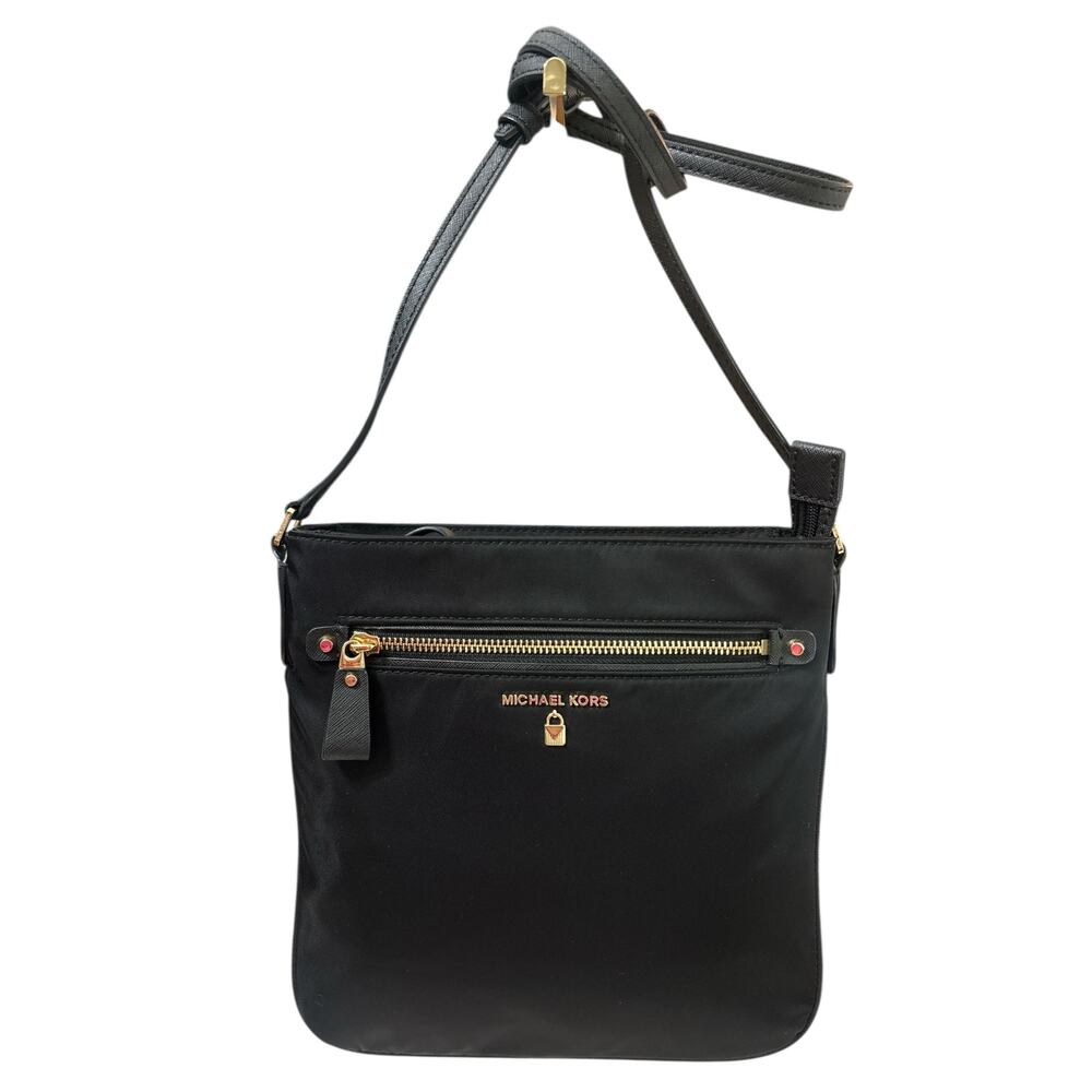 Michael Kors Kelsey Large Black Nylon Crossbody - Picture 3 of 6